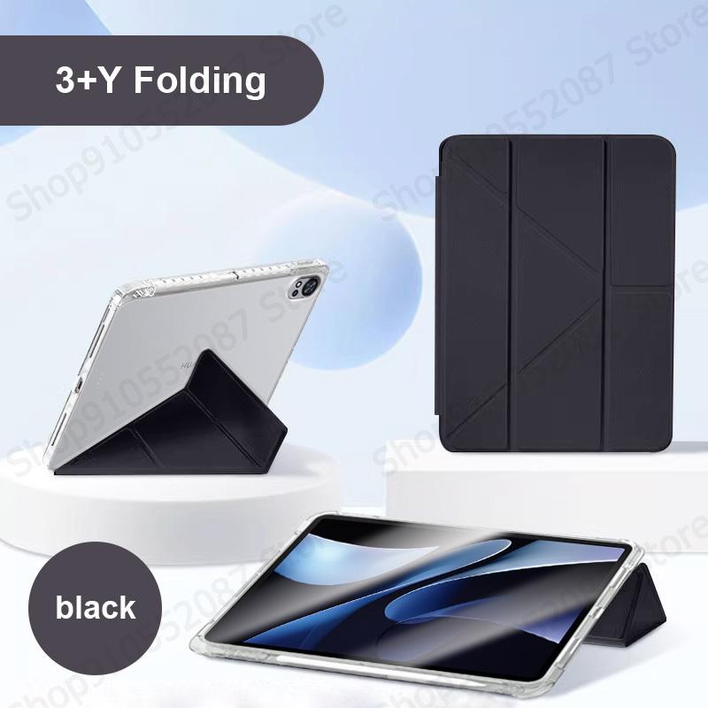 Pour Samsung Tab S11 Étui avec Porte-Crayon Smart Folio Cuir PU Acrylique Dos Rigide Housse Support Pour Galaxy Tab S11 S11 5G Étui Tab S11 (11 inch) noir