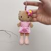 Hello Kitty Leopard Print Black Skin Long Legs Plush Bag Charm Hanging Pendant Keychain Cute Purse Decoration Gift