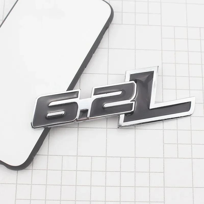 3D Metal 6.2L Logo Car Rear Boot Trunk Emblem Badge Sticker For Ford Raptor F150 Hummer H2 Chevrolet C7 Camaro Dodge Challenger