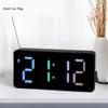 Mirror Clock Snooze Alarm Digital Timer Large Led Display Date Temperature Mute-