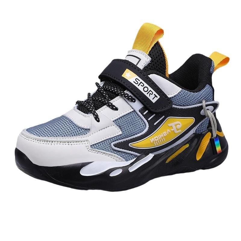 Spring and Autumn new mesh breathable children's sports shoes, light and non-slip boys' casual running shoes, Korean version of fashion shoes