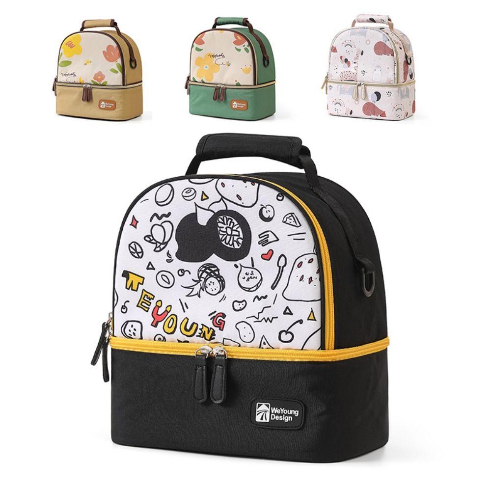 Double Layer Maternity Backpack Multifunctional Mommy Bag Tote Pouch Insulated Storage Bag  Travel