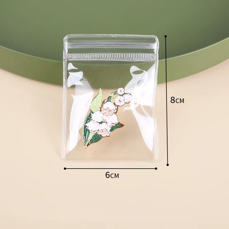 10-100 pièces 0,44 mm PVC Transparent Sac de Rangement pour Bijoux 5x7-10x26cm Boucles d'oreilles Colliers Montres Bagues Bracelets Sac d'Emballage Scellé
