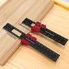 6/8/12Inch Measuring Marking Gauge with Slide Stop Pocket Ruler Woodworking Ruler Aluminum Slide Ruler Scribing Ruler