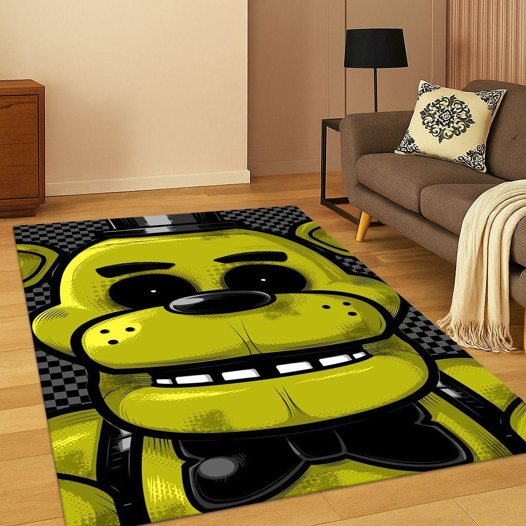 Tappeto Cartoon 3D F-FNAF per Camera da Letto Soggiorno Divano Zerbino Decorazione Casa, Tappeto Area Giochi Bambini Antiscivolo Regalo di Natale