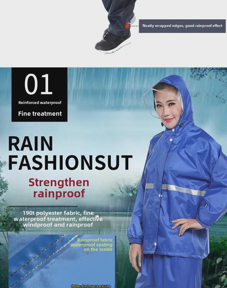 Costum de ploaie, impermeabil, reflectorizant, pentru adulți, compatibil cu mașina electrică 