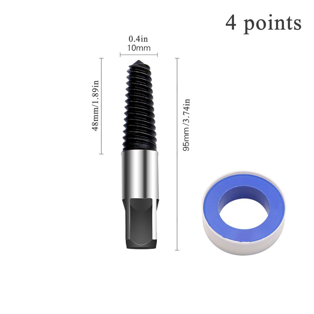 Screw Extractor- Dual-use Water Pipe Screw Removal Tool for Pipes Valve Faucet, Easy Out Stripped Screw Damaged Bolt Extractor