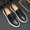Men's Casual Leather Shoes Men Classic British Style Monk Loafers Mens Slip-on Outdoor Flats Driving Shoes Botas Para Hombre