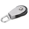 Stainless Steel Shell Dual Bearings Mute Pulley Block Nylon Wheel Groove 360 Degree Rotation
