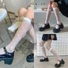 Summer Thin Stockings Transparent Women'S Breathable Versatile Diamond Mid-Tube Socks Black Silk Knee Socks Thin Jk Calf Socks