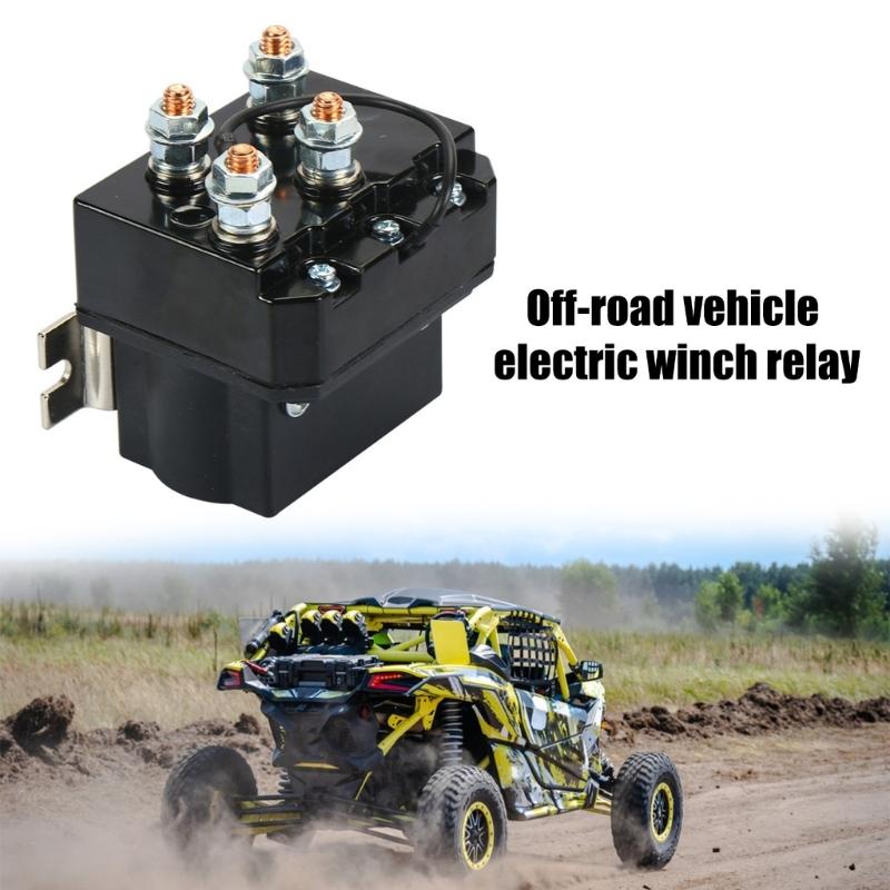 Premium Metal Winch Solenoid Relays Kit With Connection Wires For 4x4 Vehicles And ATVs Contactor Solenoid Relays