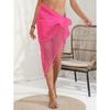 Women's Long Beach Sarong - Flowy Chiffon Wrap Skirt with Tassel, One Piece Swimwear Cover Up 0997