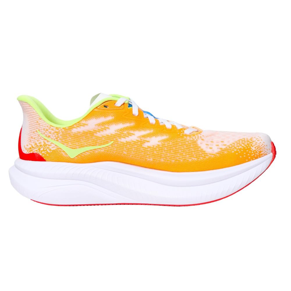 HOKA Mach 6 Running White and Orange Training Club Responsive and Shoes, (1147790-WLR), Sneakers, Shoes, Activities, Racing, Lightweight, (White