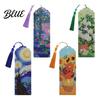 Adult Craft Projects 4PCS Christmas Theme Diamond Painting Bookmarks, Creative DIY Art Kits, Novelty Book Lovers Gift Stress Relief Portable