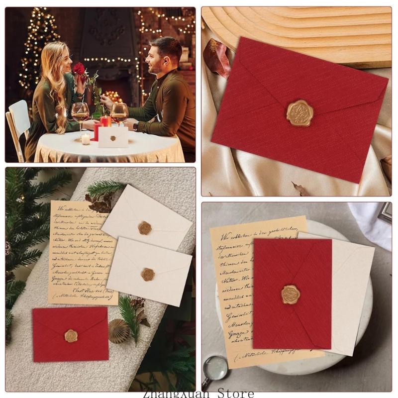 

3XUF 35Pcs Paper Envelopes And Letter Sheets With Sealing Sticker For Nostalgic Invitations Greeting Card Making China Mainland