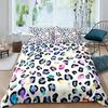 3D Print Leopard Bedding Set Queen King Soft Bedclothes Twin Bohemian Print Duvet Cover With Pillowcase Polyester Quilt Cover