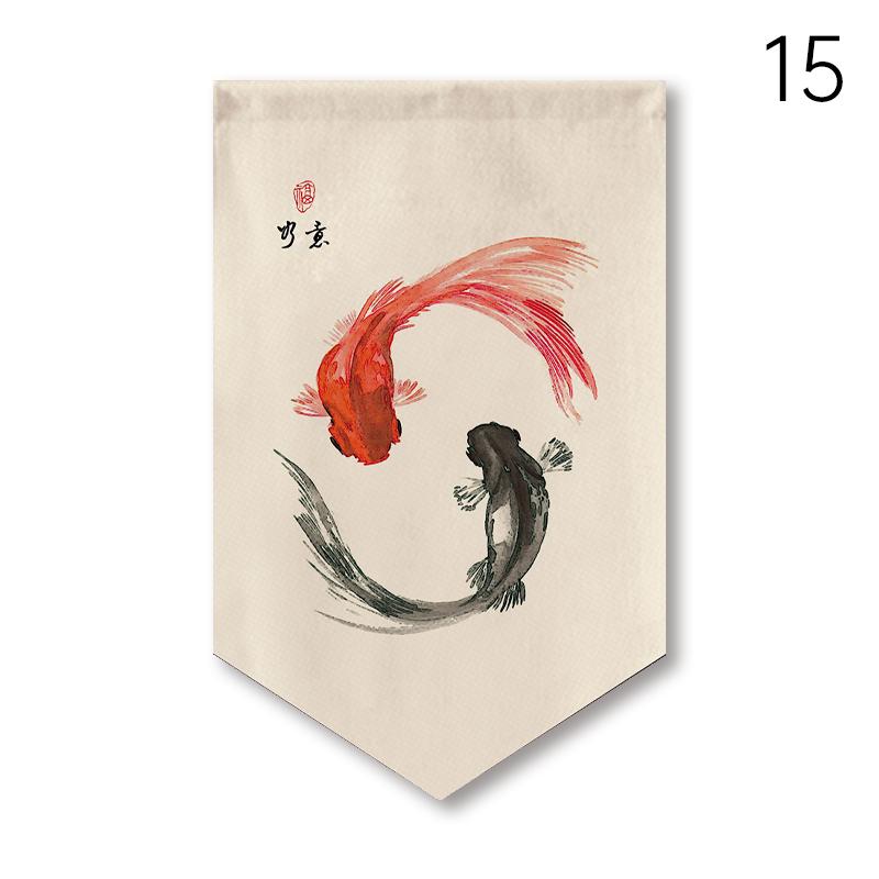 Chinese Style Pennant Home Decor Door Head Curtain Shop Signboard Homestay Teahouse Hanging Half-curtain Kitchen Short Curtain