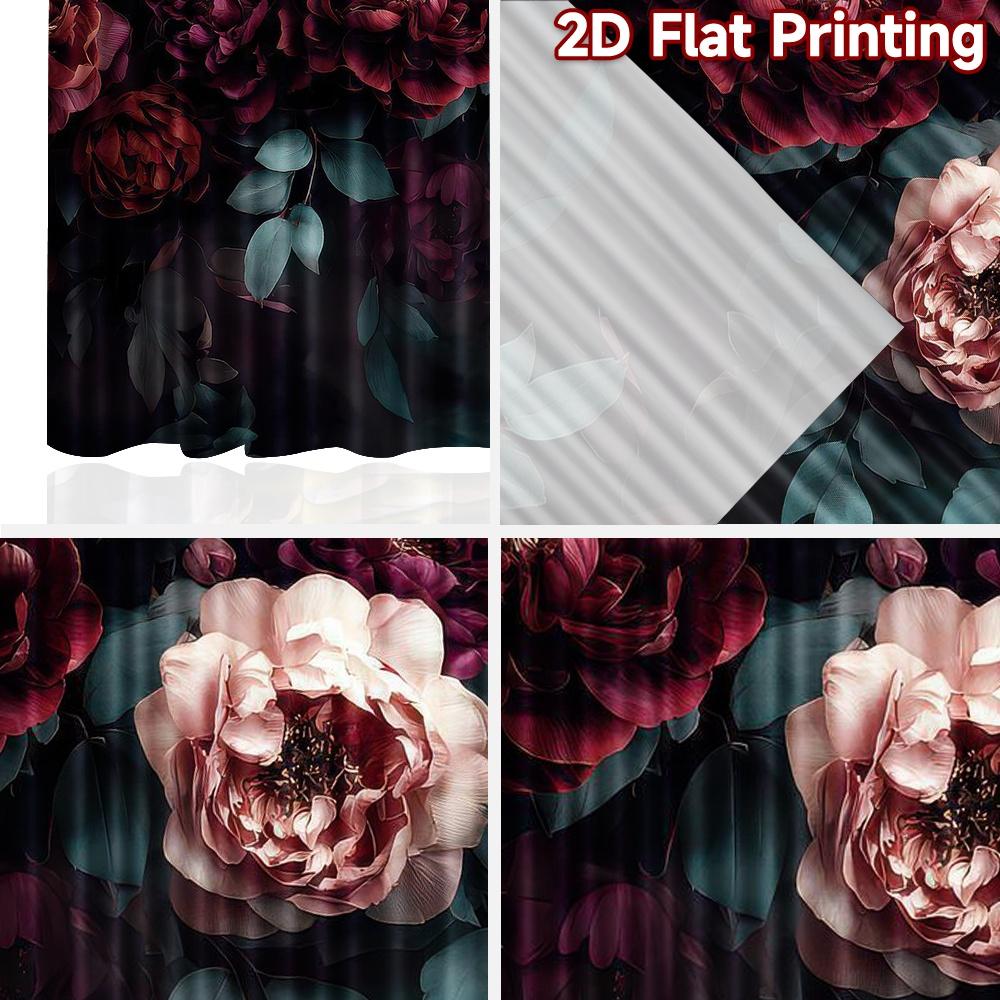 2D flat Photography Backdrop Scene Backdrop Dark Floral Bouquet 100% Polyester Festive Holiday Use for Bedroom decorations