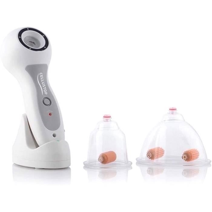 Appareil anti-cellulite - INNOVAGOODS - CELLUSTOP A68 - Vacuothérapie (ventouses) - Rechargeable USB - Kit 3 embouts