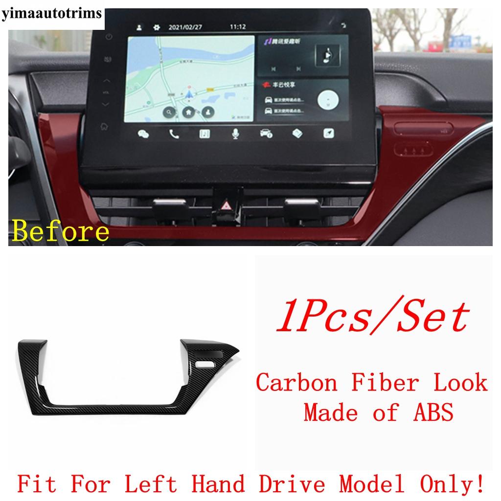 Central Middle Air AC Conditioning Vent Outlet Frame Navigation Strip Cover Trim For Toyota Camry XV70  -  Accessories