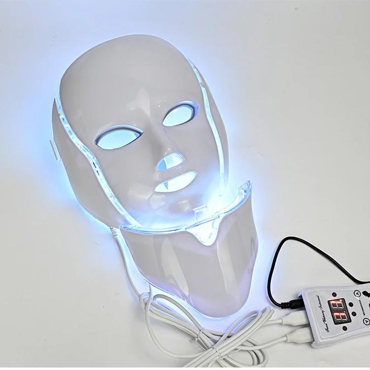 7 Color LED Phototherapy Mask - Facial & Neck - Whitening, Anti-Acne, Pore Shrink