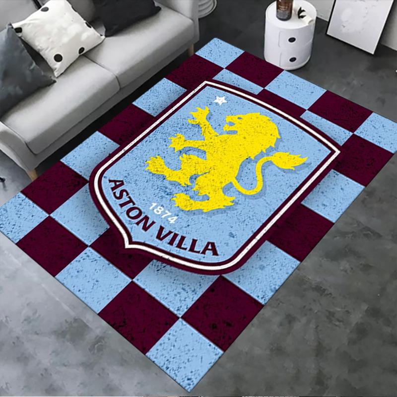 Tappeto Aston Villa per Soggiorno Camera da Letto Casa Decorazione Divano, Tappetino Antiscivolo per Giochi Bambini