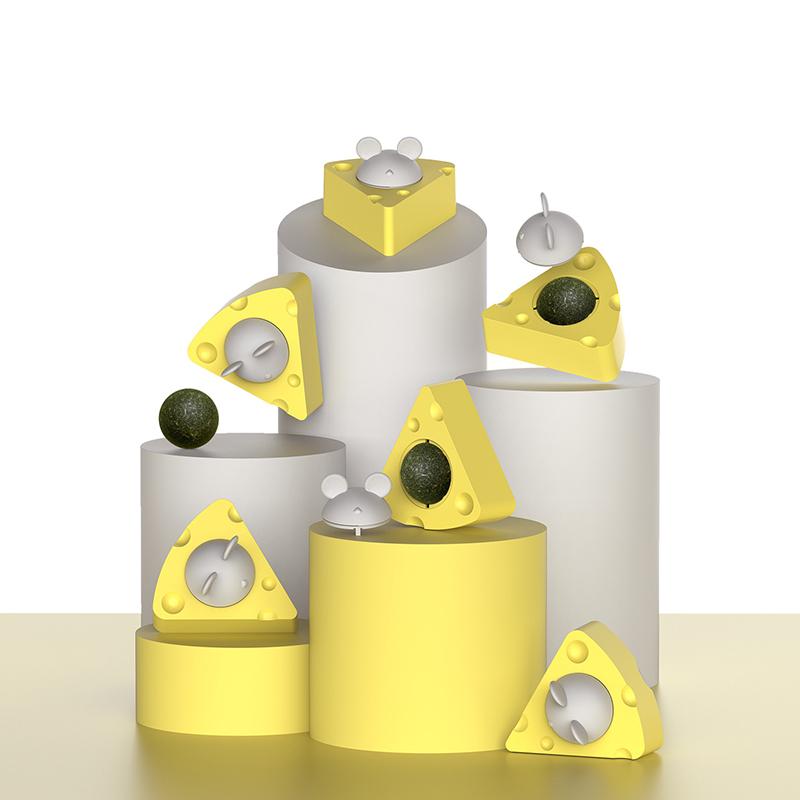 The Catnip Cat Wall Stick-on Ball Toy Scratchers Treats Healthy Natural Removes Balls To Promote Digestion Cat Grass Snack