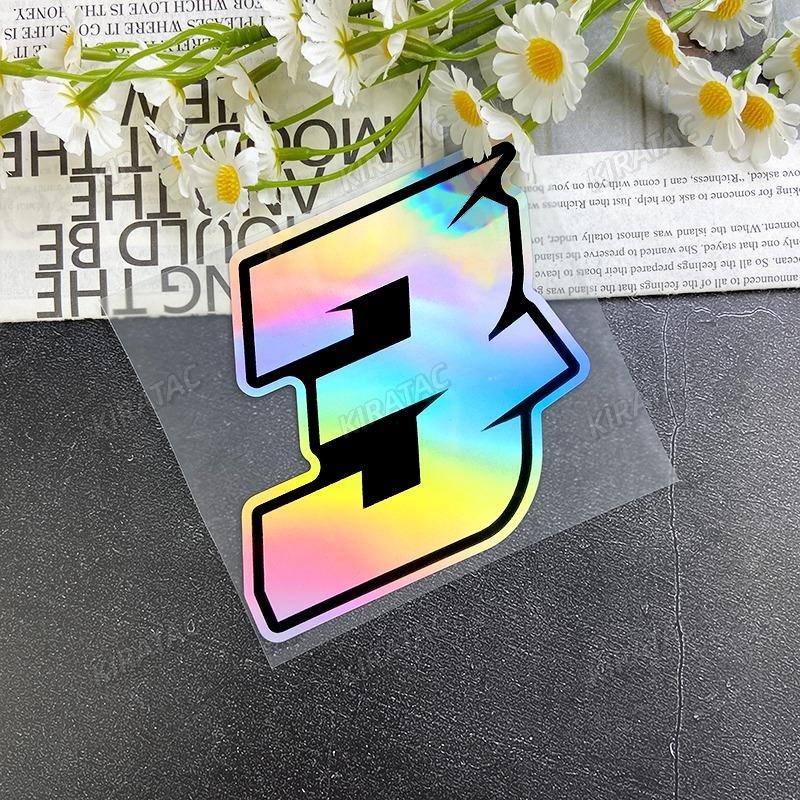 1PC Arabic Numerals Laser Motorcycle Stickers Waterproof for Motorbike Fuel tank Front Fairing Scooter Helmet Box Vinyl Decals