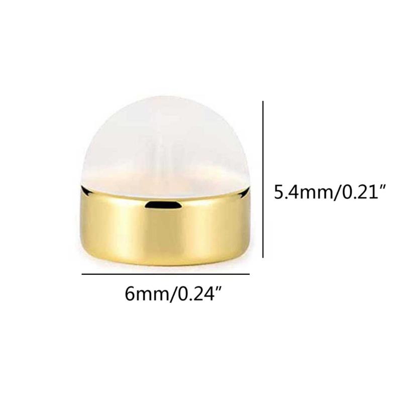 12 Pieces Soft Silicone Earring Backs for Studs Silver Gold Earring Replacements Hypoallergenic Safety Earring Back