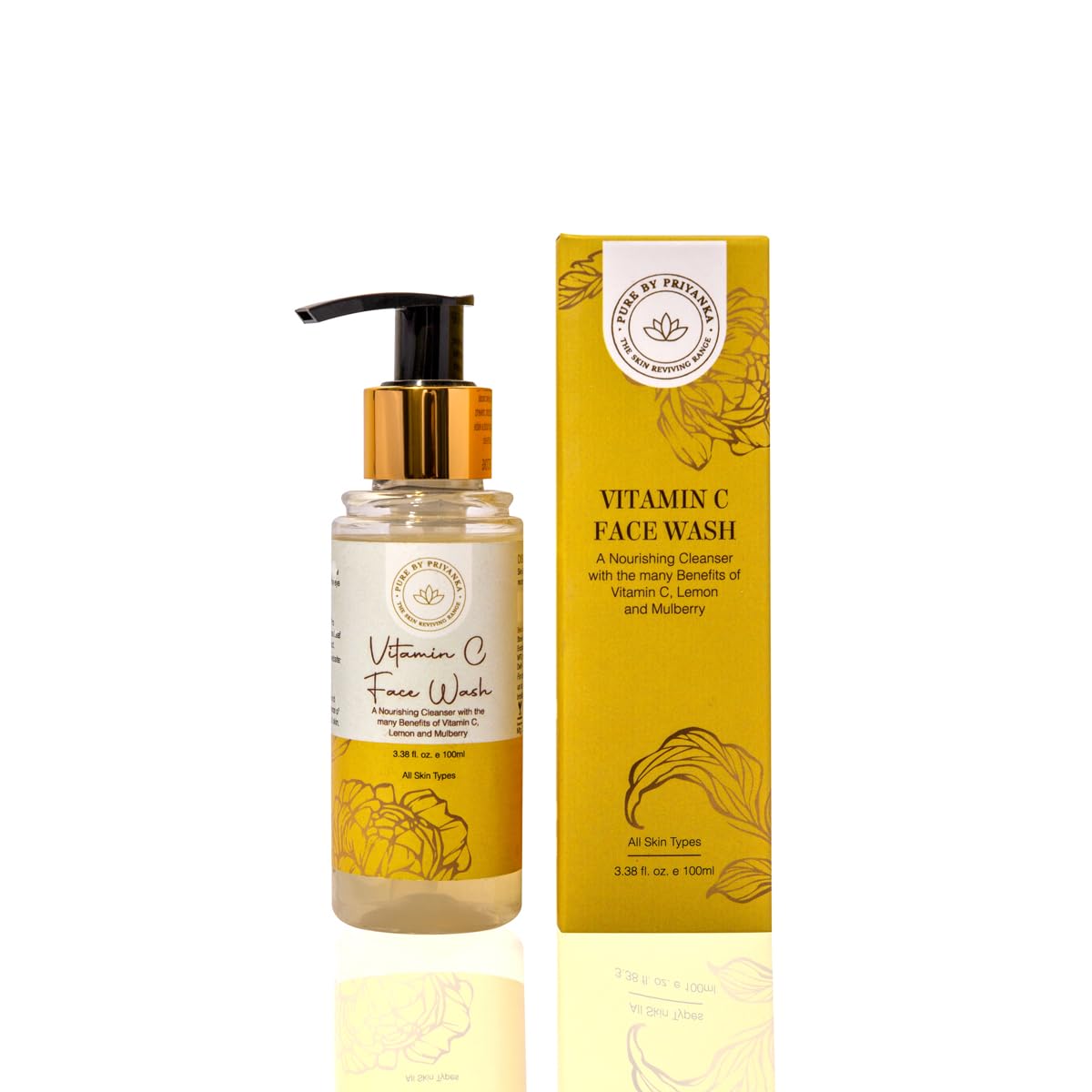 Purebypriyanka Vitamin C Face Wash 100ml | Deep Cleansing Formula To Protect Skin From Environmental Factors