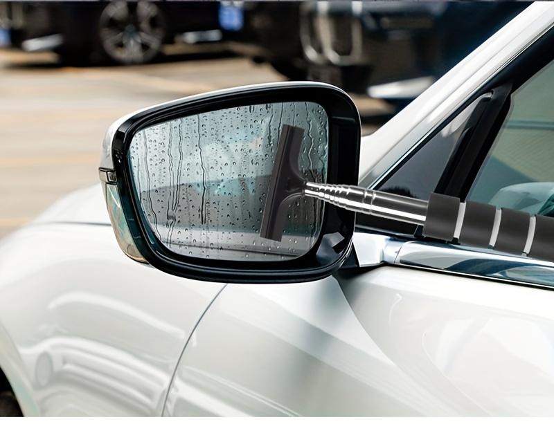 Side Mirror Squeegee, Retractable Car Rearview Mirror Wiper, Portable Car Cleaning Tool for Rainy Foggy Weather