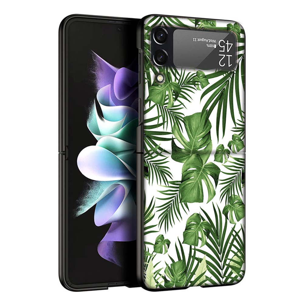 

Summer Tropical Plants Green Leaf Phone Case For Samsung Galaxy Z Flip7 Flip6 5G Flip5 Flip4 Flip3 ZFlip 7 6 3 4 5 Shockproof Ba Samsung Z Flip 4