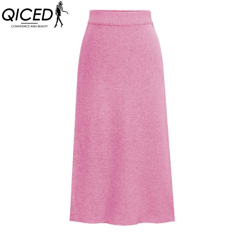 QICED Dámská móda Ležérní Jednobarevné S potiskem Jarní Podzimní Sukně