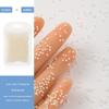 3D High-Gloss Beige Round Nail Art Pearls - No Hole, Multiple Sizes, Non-Peeling