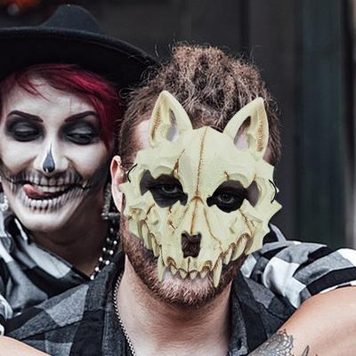 Wolf Skull Masque Realistic Spooky Headgear Horror Halloween Cosplay Props For Kids Adults Holiday School Festivals Haunted
