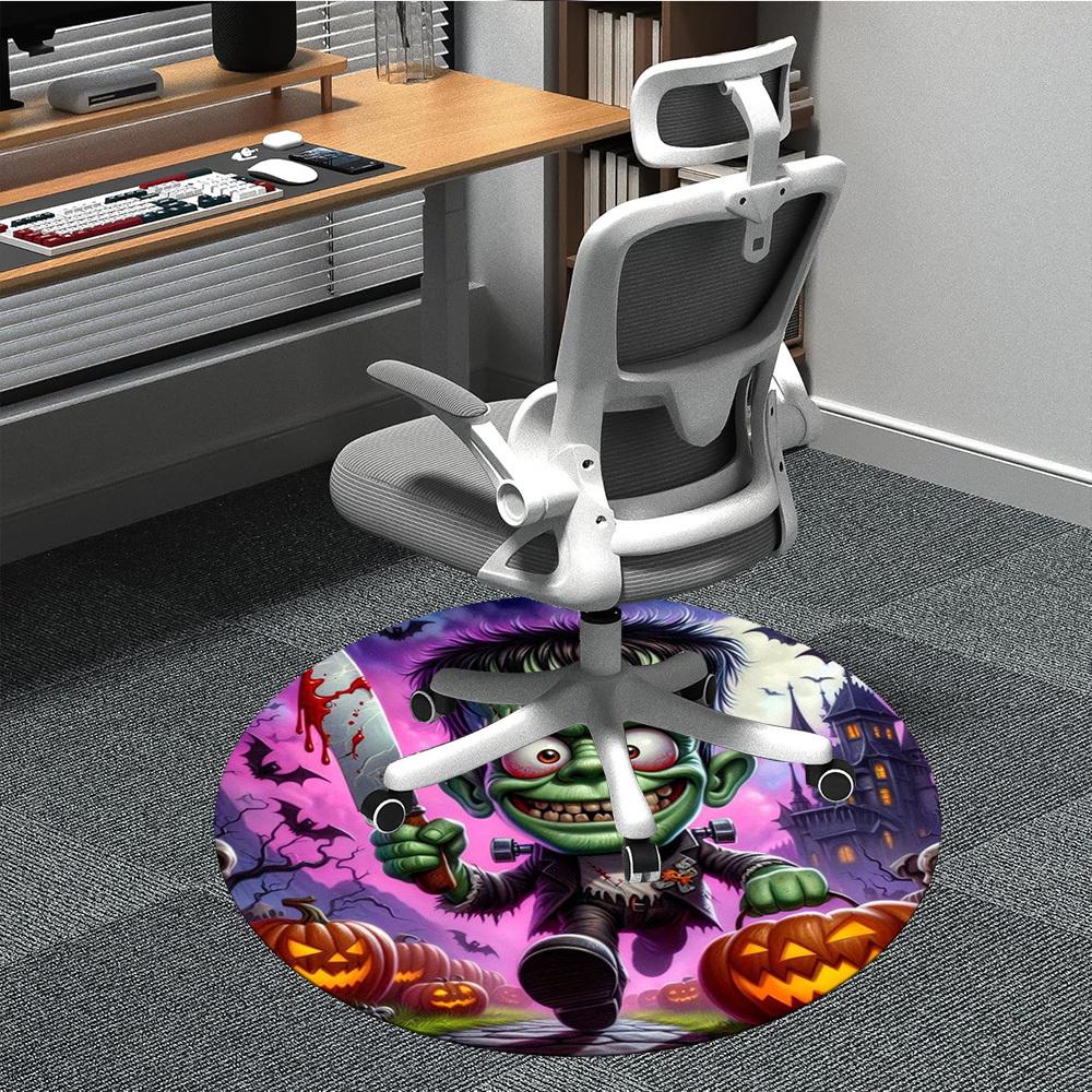 

1pc Halloween Frankenstein Chair Carpet for Office, Soft Flannel Throw Mat, Perfect for Office,Holiday Party Decoration Choice yy251113203 80cm by 80cm