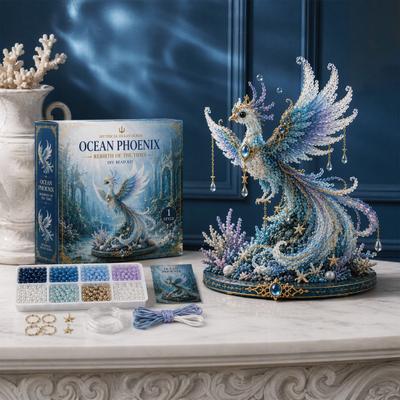 Mythical Ocean DIY Bead Kit for Beginners, 3D Beaded Animal Making Kit with Instructions, Unique Sea Animal Designs with Beads and Pattern Guide,