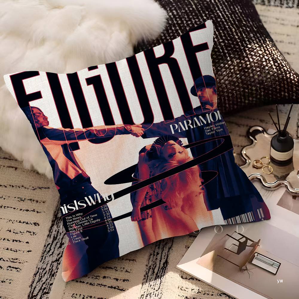Pop Band P_Paramore Cushion Cover Polyester Sofa Cushions Decorative Throw Pillows Home Decoration Pillowcover