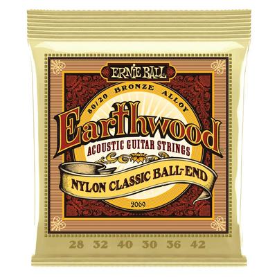 2069 Classical Guitar Strings EARTHWOOD BRONZE FOLK NYLON [Genuine] (28-42) 80/20 BALL-END