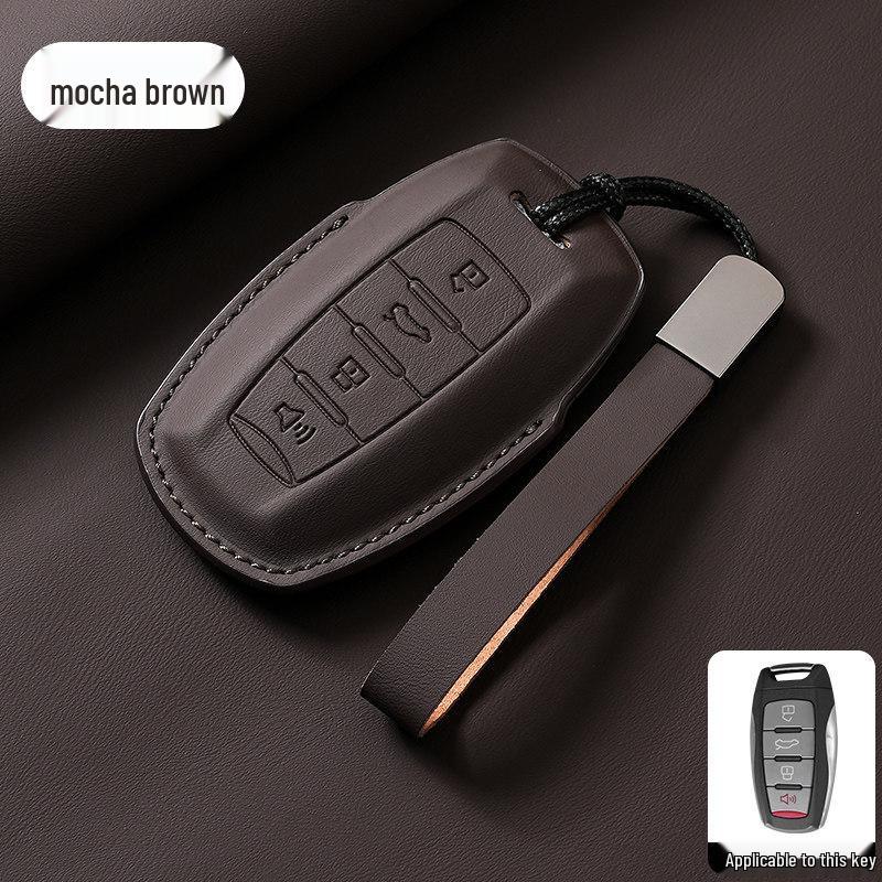 Universal Genuine Leather Key Cover for Great Wall Haval H6, H2M6, Big Dog, Menglong F7