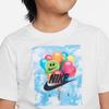 Nike Letter Pattern Printed Graphic Neck Short Sleeve T-Shirt Kids Tops White FD2664-100
