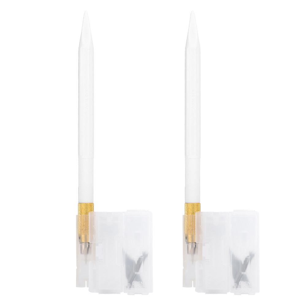 

2Pcs Carving Knife NonSlip Engraving Pen Cutting Tools for Rubber Stamp DIY Stickers White