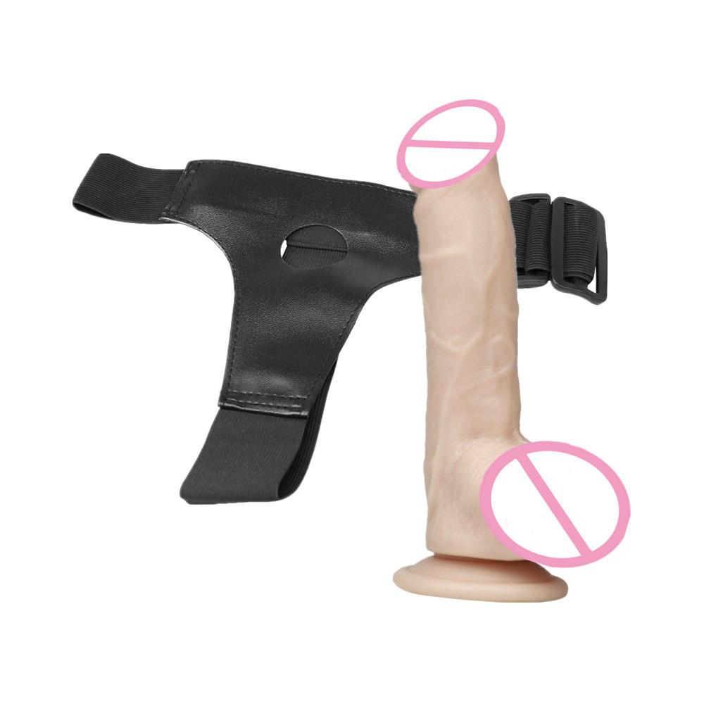 Pulling Pants Penis  Masturbator  4-ring Wearing Leather Pants Sexual Products