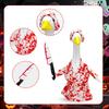 Halloween Porch Goose Outfit, Blood Goose Clothes with Hat & Knife, Horror Style Goose Costume for Haunted House Party Favors