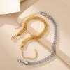 Cazador Trendy Mesh Chain Women's Bracelet Stainless Steel Gold Plated Waterproof Bracelets Party Birthday Gifts Wholesale New