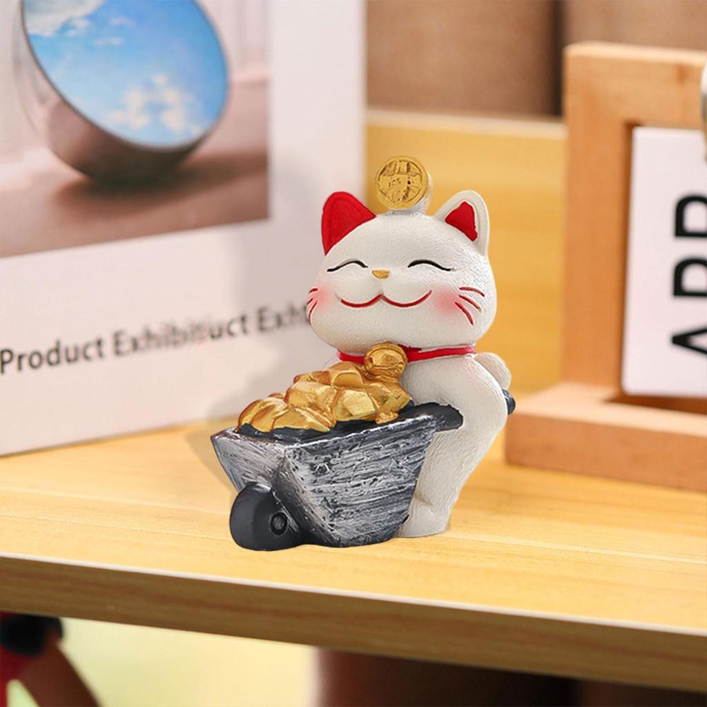 Glückskatze Figur Tierskulptur für Heimdekoration und Geschenke