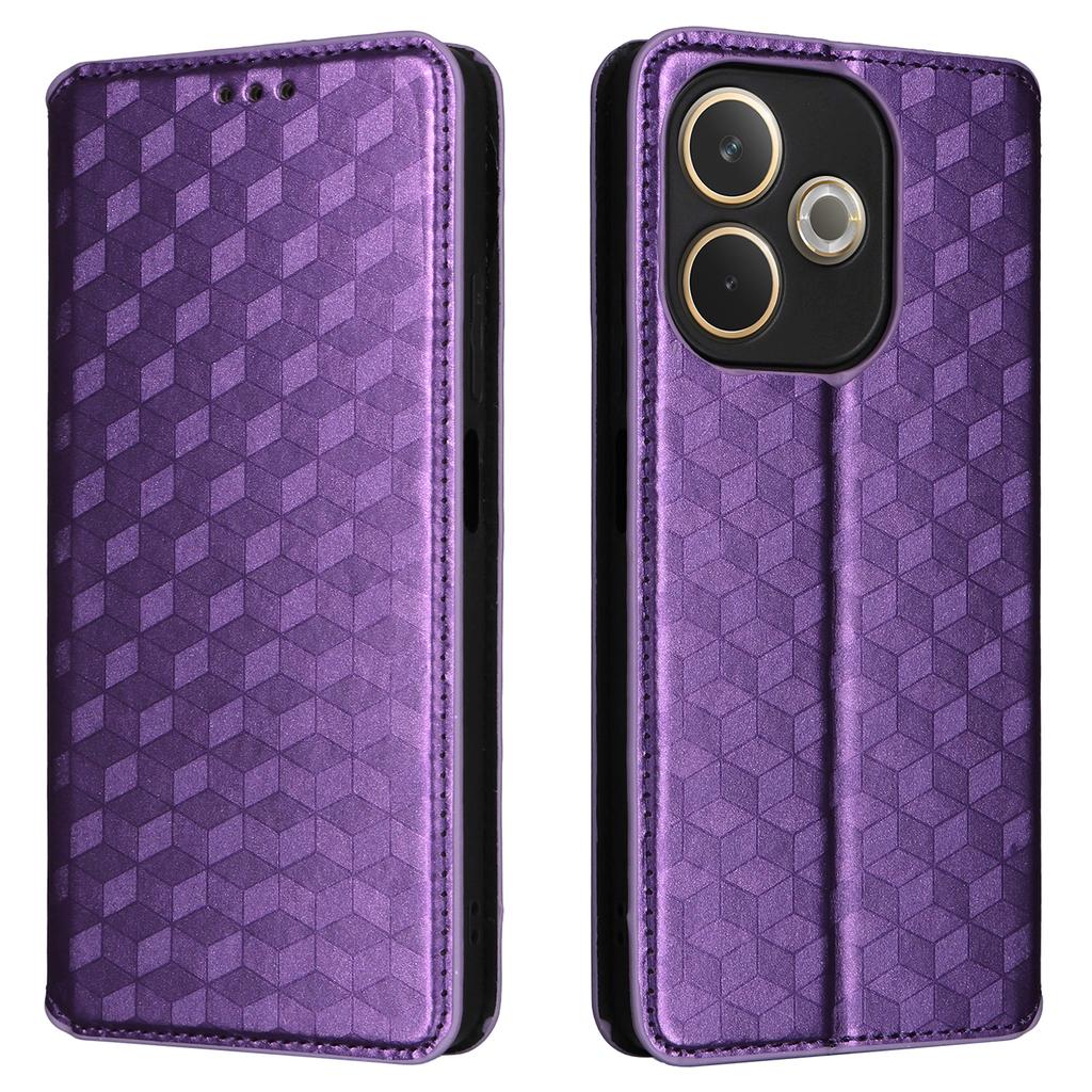For Oppo A5 Pro 5G Case Wallet Rhombus Imprinted Leather Phone Cover