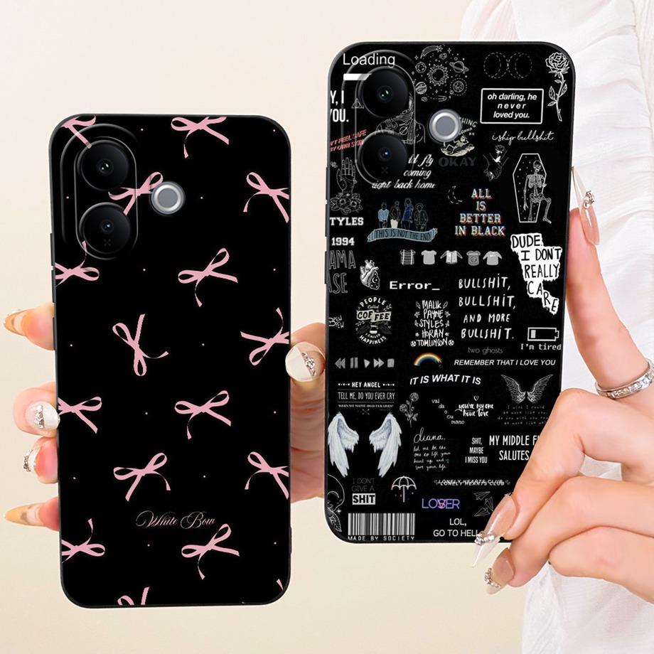 Butterfly Love Heart Bow Phone Case For Vivo V60 Lite 4G 5G V2530 / Vivo V60 V2511 T4 Pro Back Cover Soft Camera Protected Funda