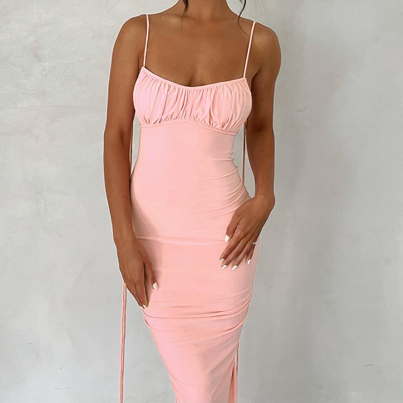 Dámské letní špagetový pásek sexy maxi elegantní narozeninové šaty vestido klub vestido