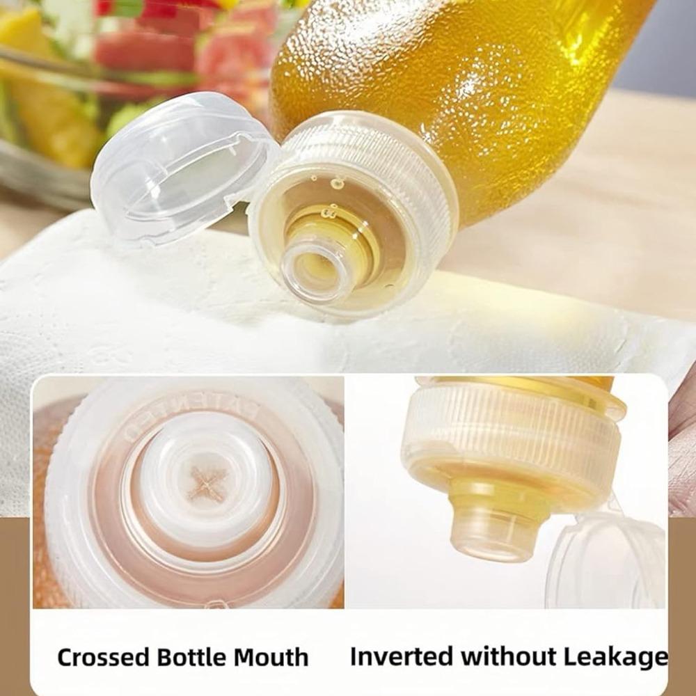 5PCS 300/500ML Condiment Squeeze Seasoning Bottles with Flip Cap Portable Sauce Bento Oil Ketchup BBQ-Condiment Kitchen Supplies